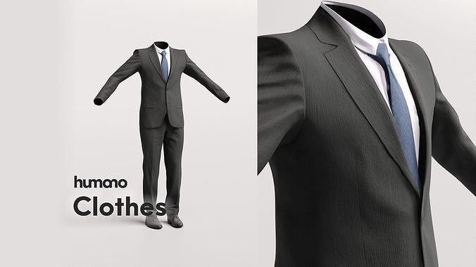 Man suit - clothes outfit - 034-1873 3D model