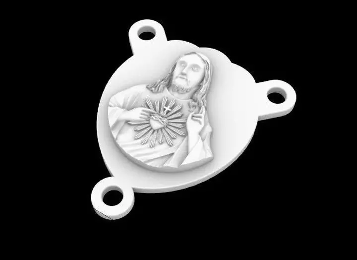 Jesus Pendant 3D print model_0