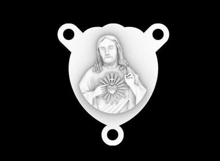 Jesus Pendant 3D print model_1