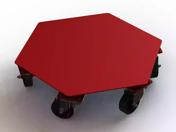 Hex Platform Trolley Base Only 3D model