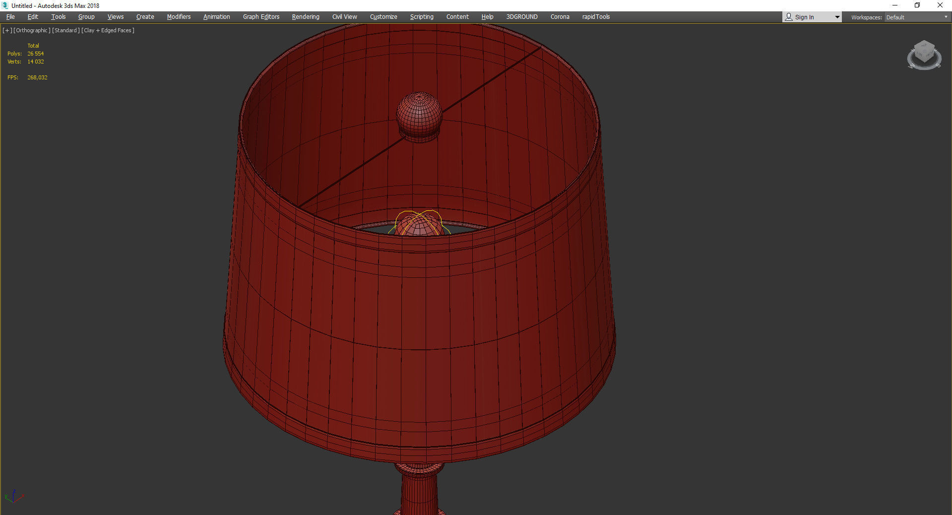 Auger Small Table Lamp Low-poly 3D model_4