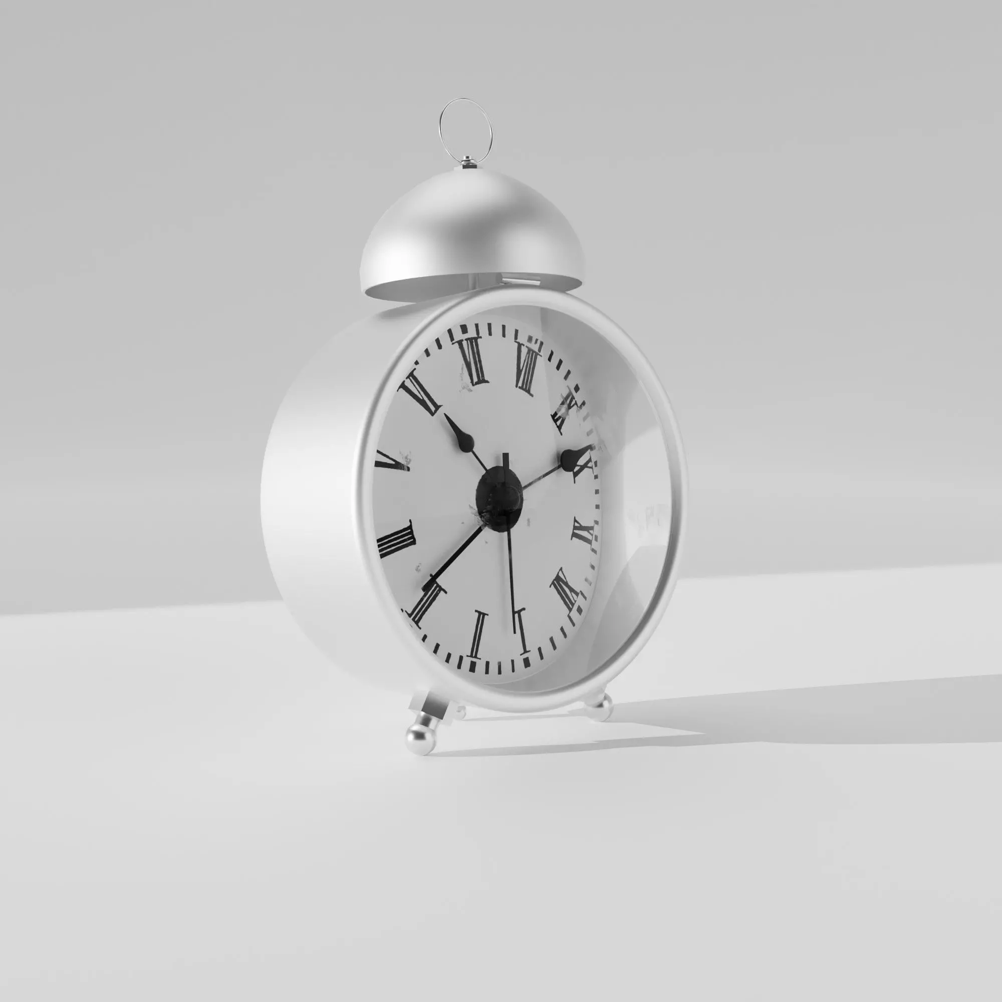 Vintage Hammer and Bell Alarm Clock 3D model