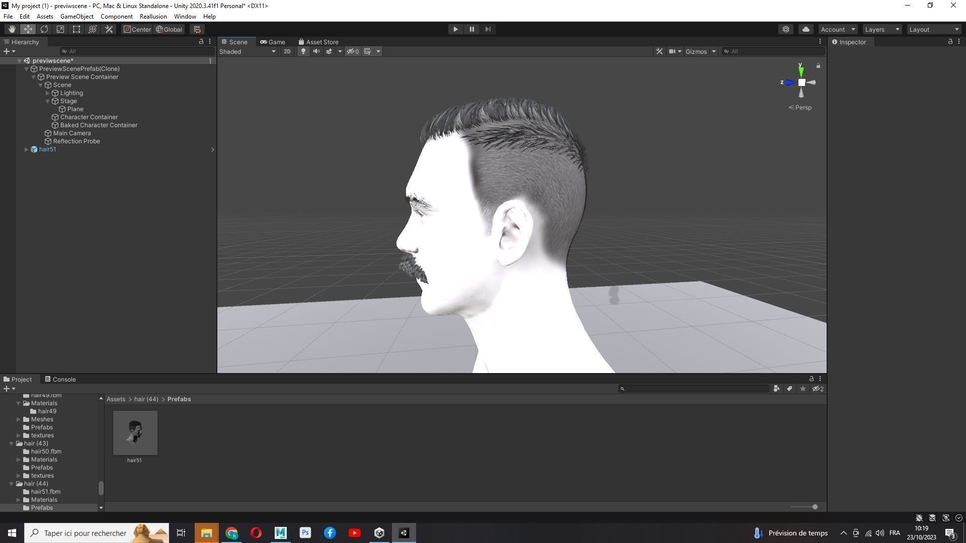 Classic Male Hair With Mustache Low-poly 3D model_25