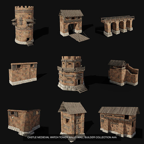 Medieval MEGABUILDER COLLECTION 3D Model Pack 6