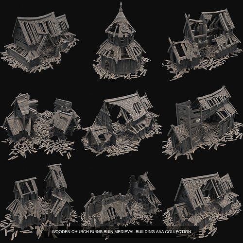 Medieval MEGABUILDER COLLECTION 3D Model Pack 7