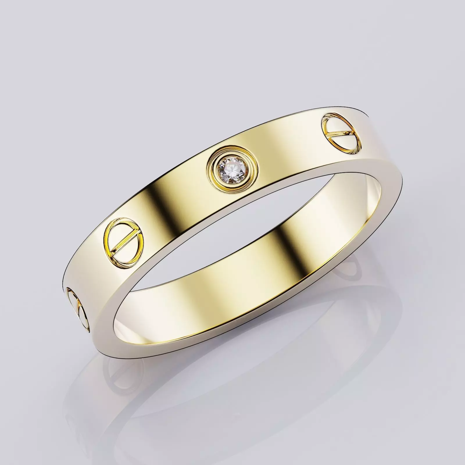 Cartier ring 3D print model   16-18 SIZE 3D print model_0