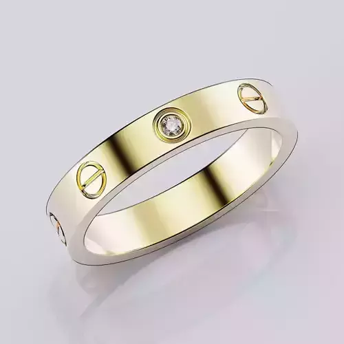 Cartier ring 3D print model   16-18 SIZE 3D print model
