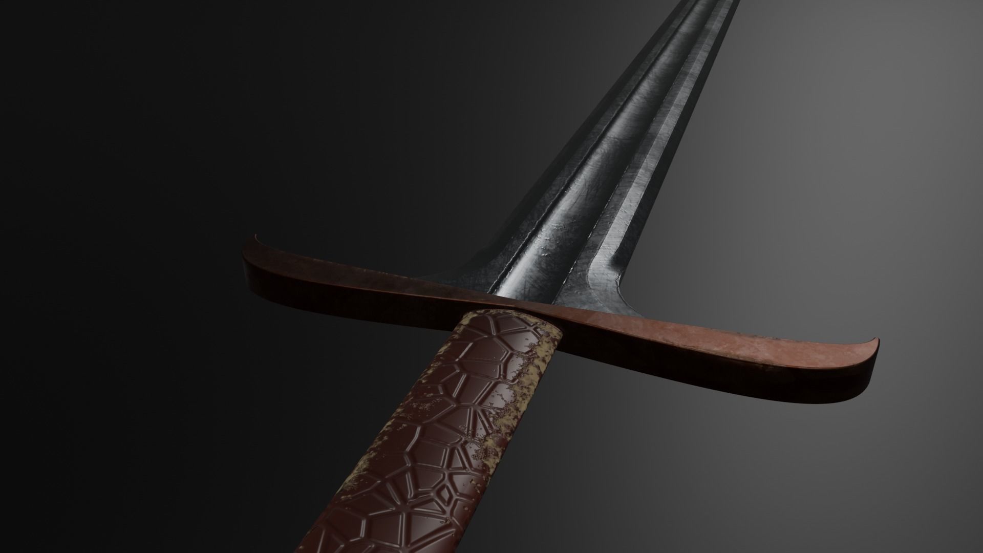 Medieval Sword Free 3D model_4