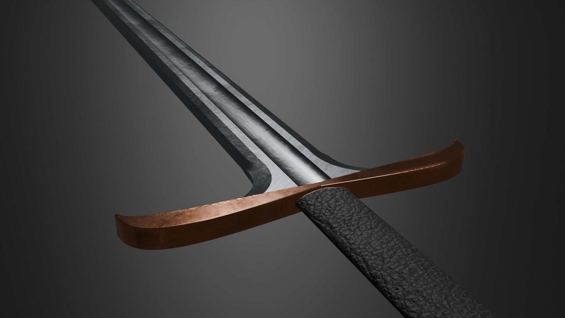 Medieval Sword Free 3D model_3