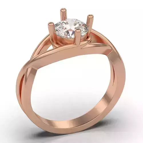 Lux ring silver gold jewelry printable 3D model 3D print model
