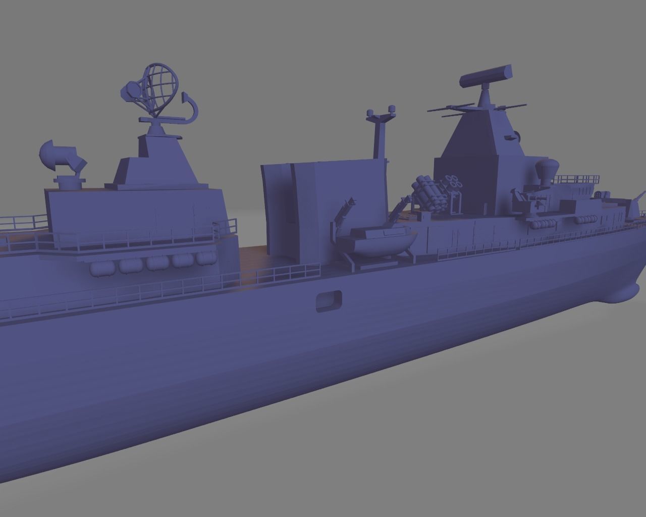 German battleship FGS F123 3D print model_7