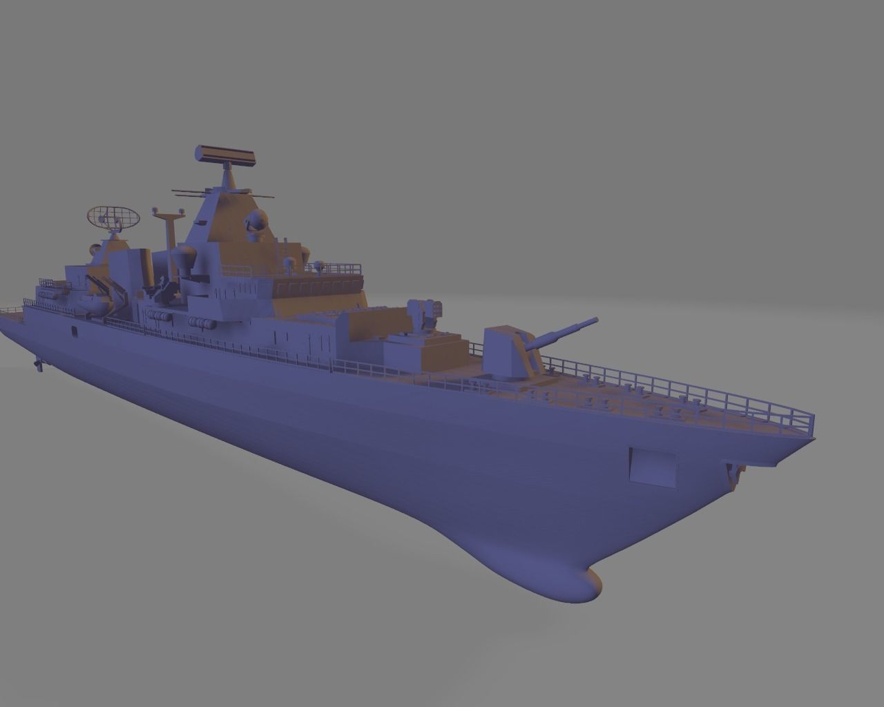 German battleship FGS F123 3D print model_9