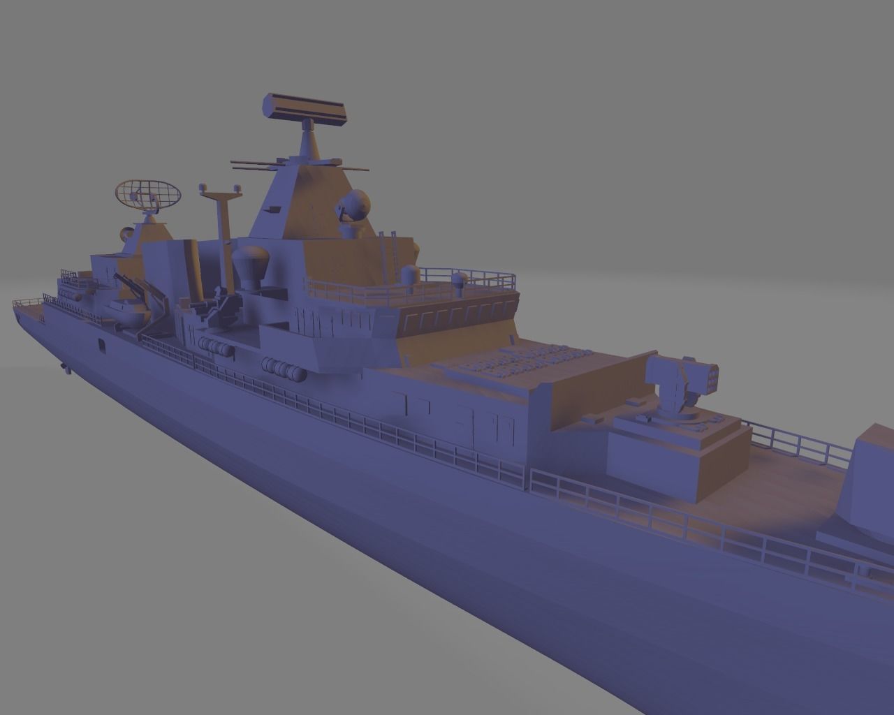 German battleship FGS F123 3D print model_8