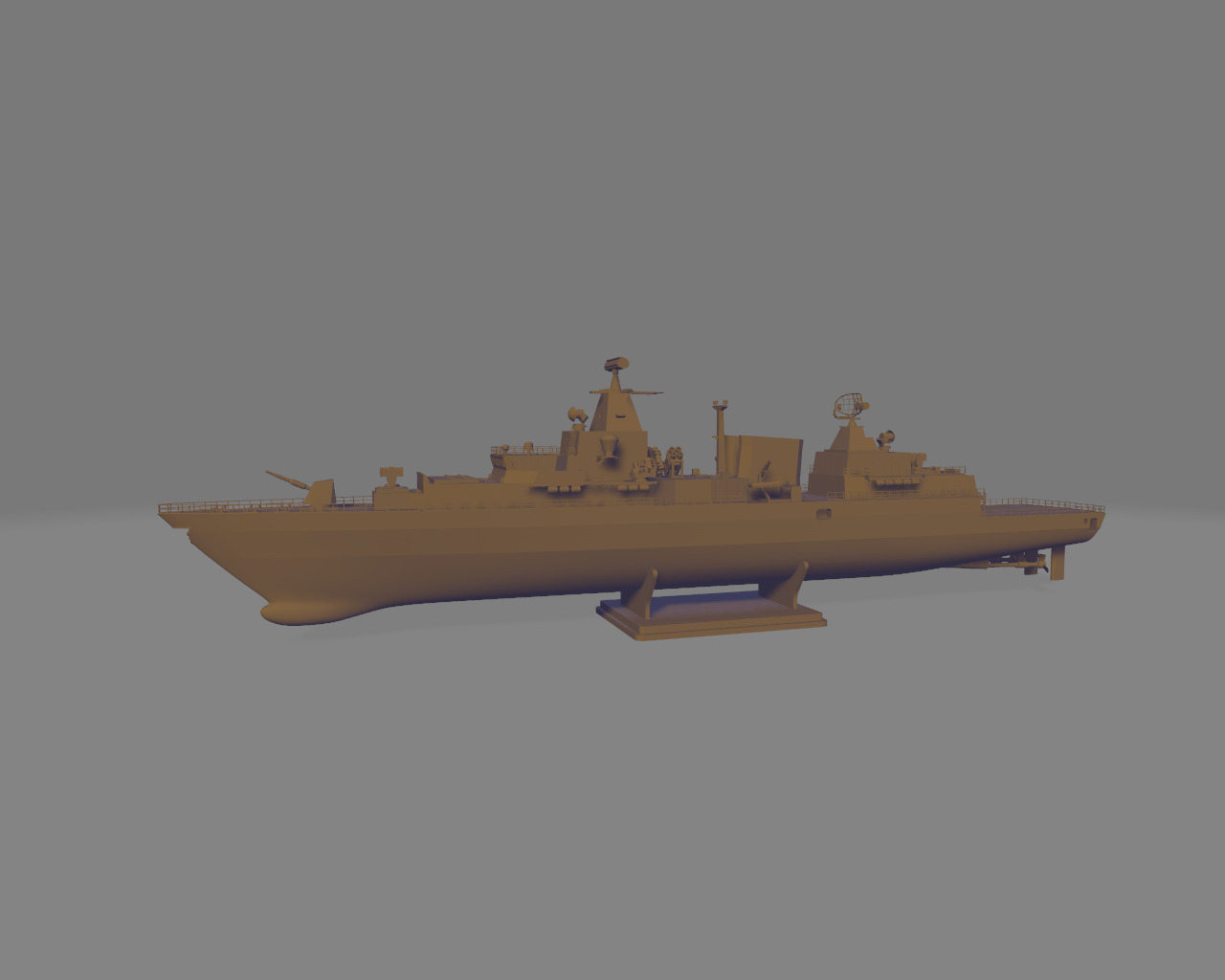German battleship FGS F123 3D print model_10