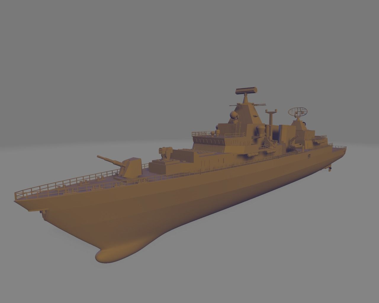 German battleship FGS F123 3D print model_2