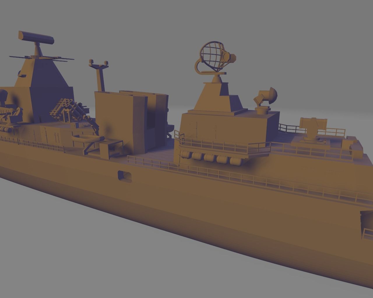 German battleship FGS F123 3D print model_5