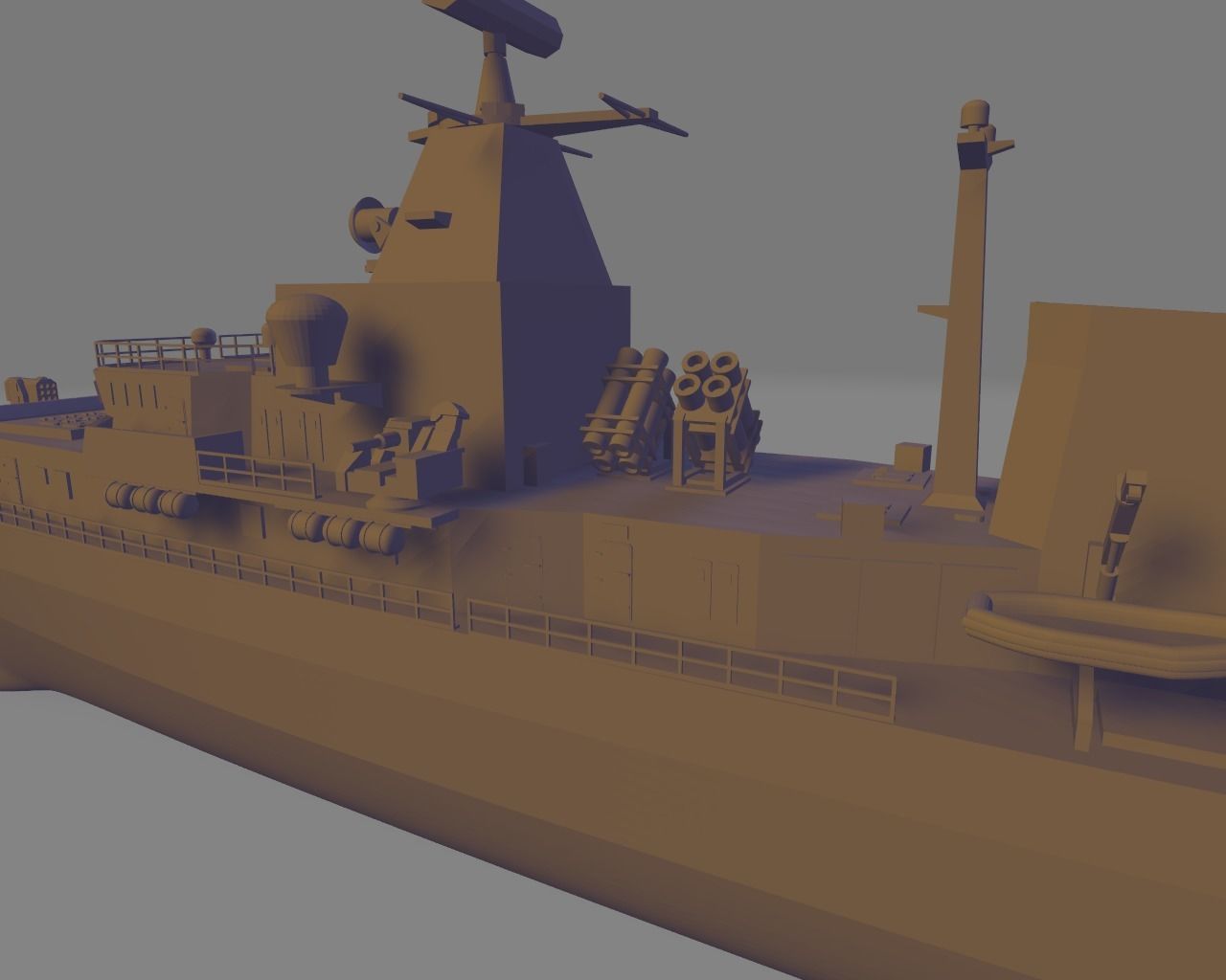 German battleship FGS F123 3D print model_4