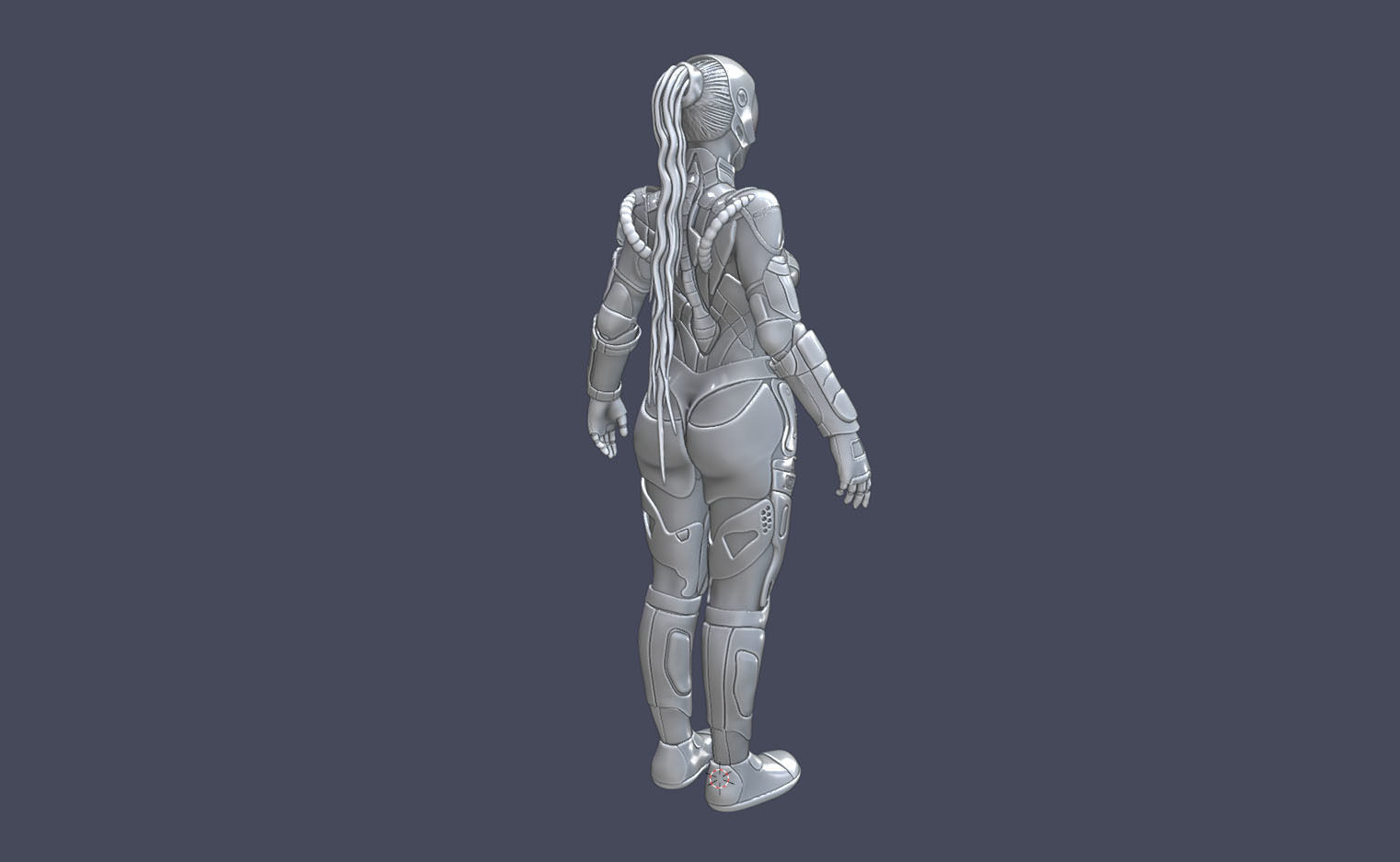Gril Sci-FI 3D model_17