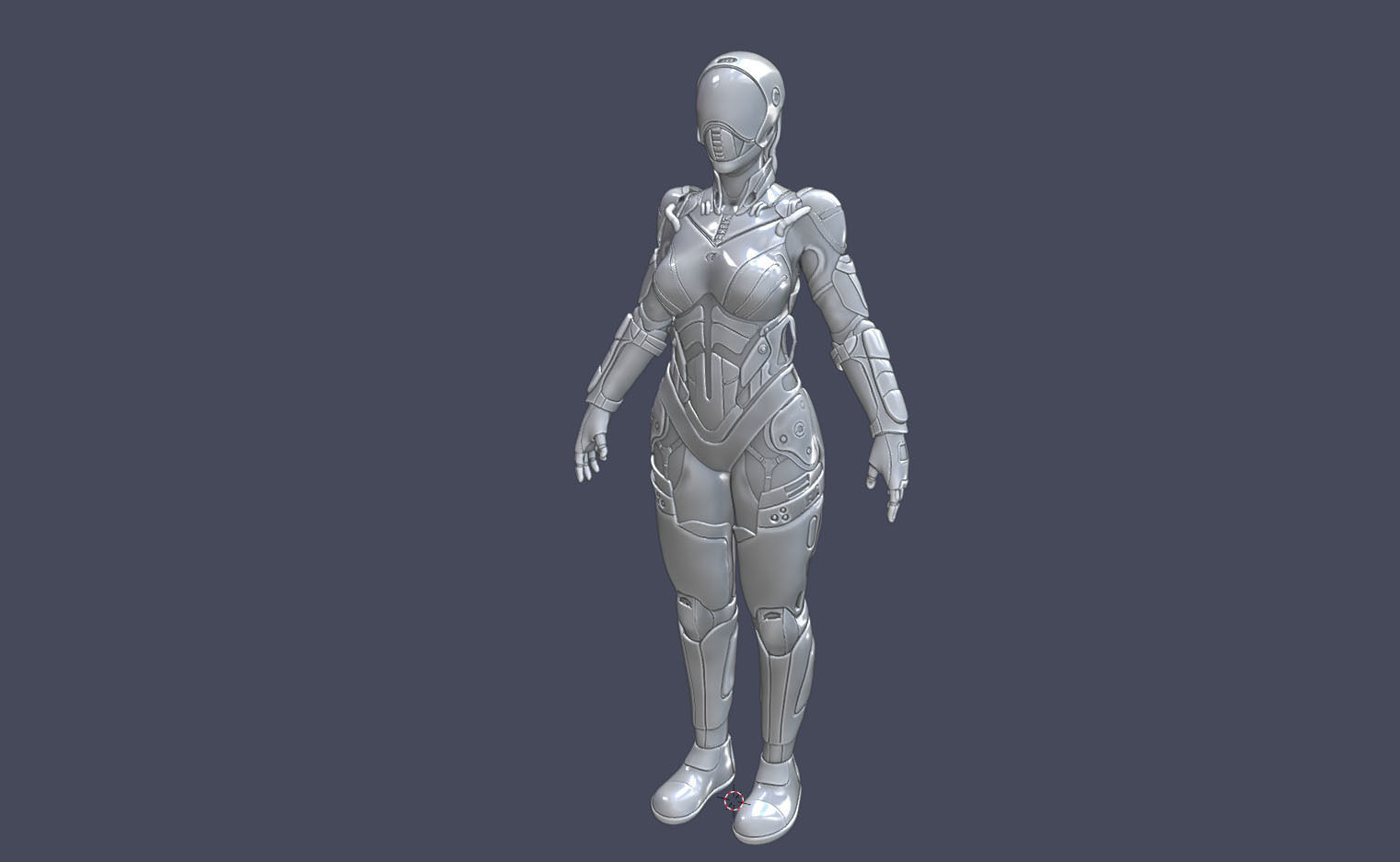 Gril Sci-FI 3D model_16