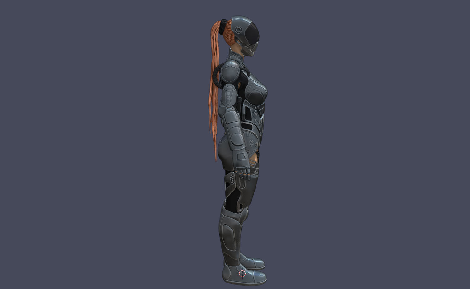 Gril Sci-FI 3D model_10