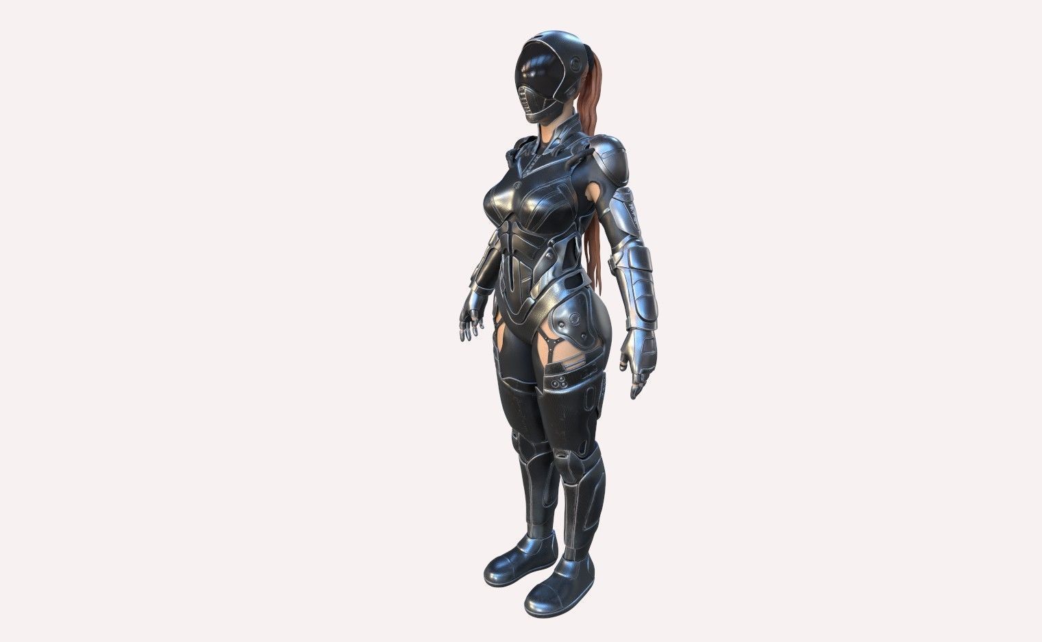 Gril Sci-FI 3D model_2