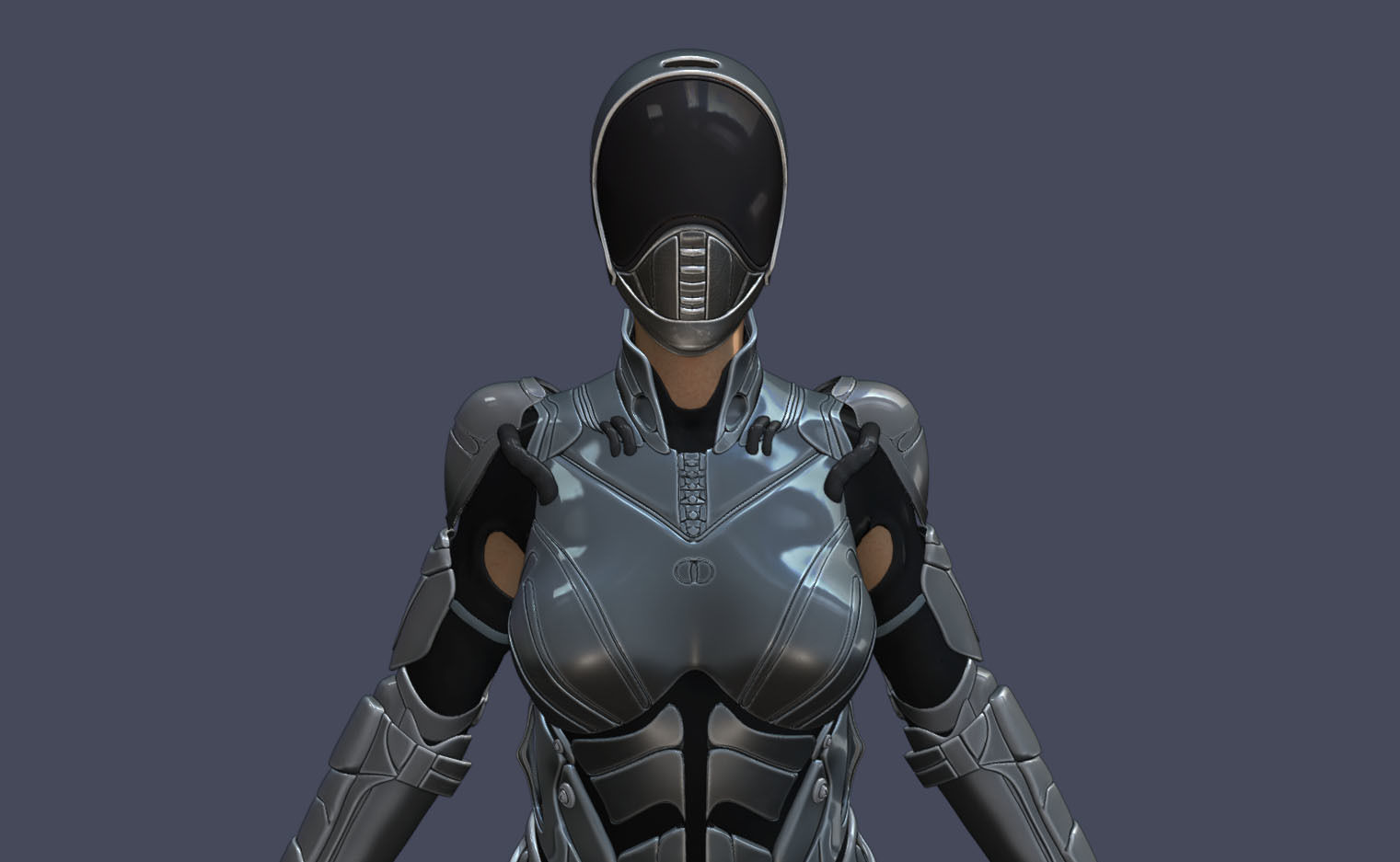 Gril Sci-FI 3D model_14