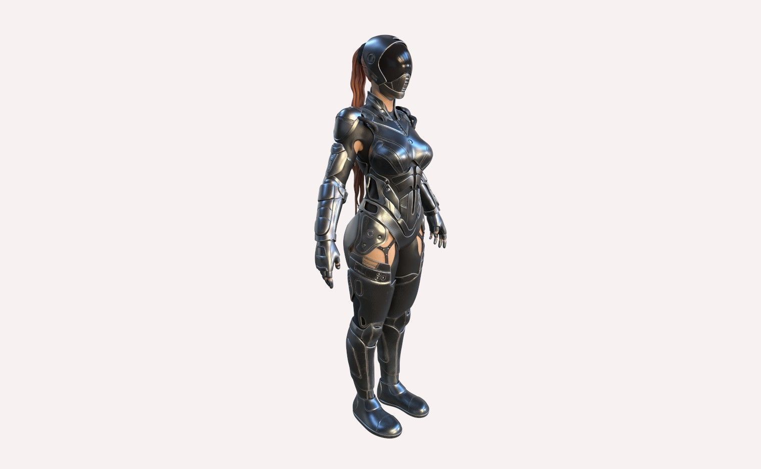 Gril Sci-FI 3D model_1