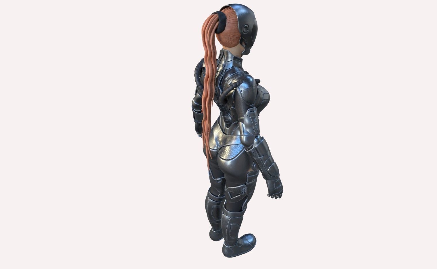 Gril Sci-FI 3D model_4