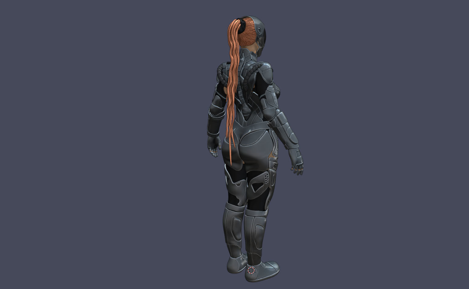 Gril Sci-FI 3D model_11
