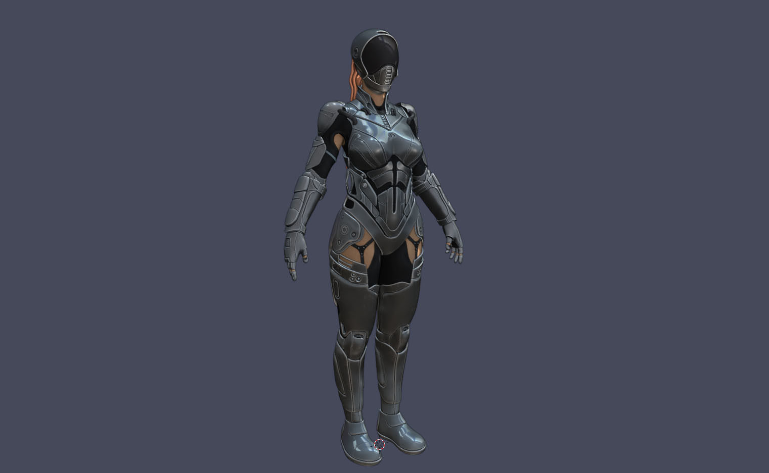 Gril Sci-FI 3D model_7