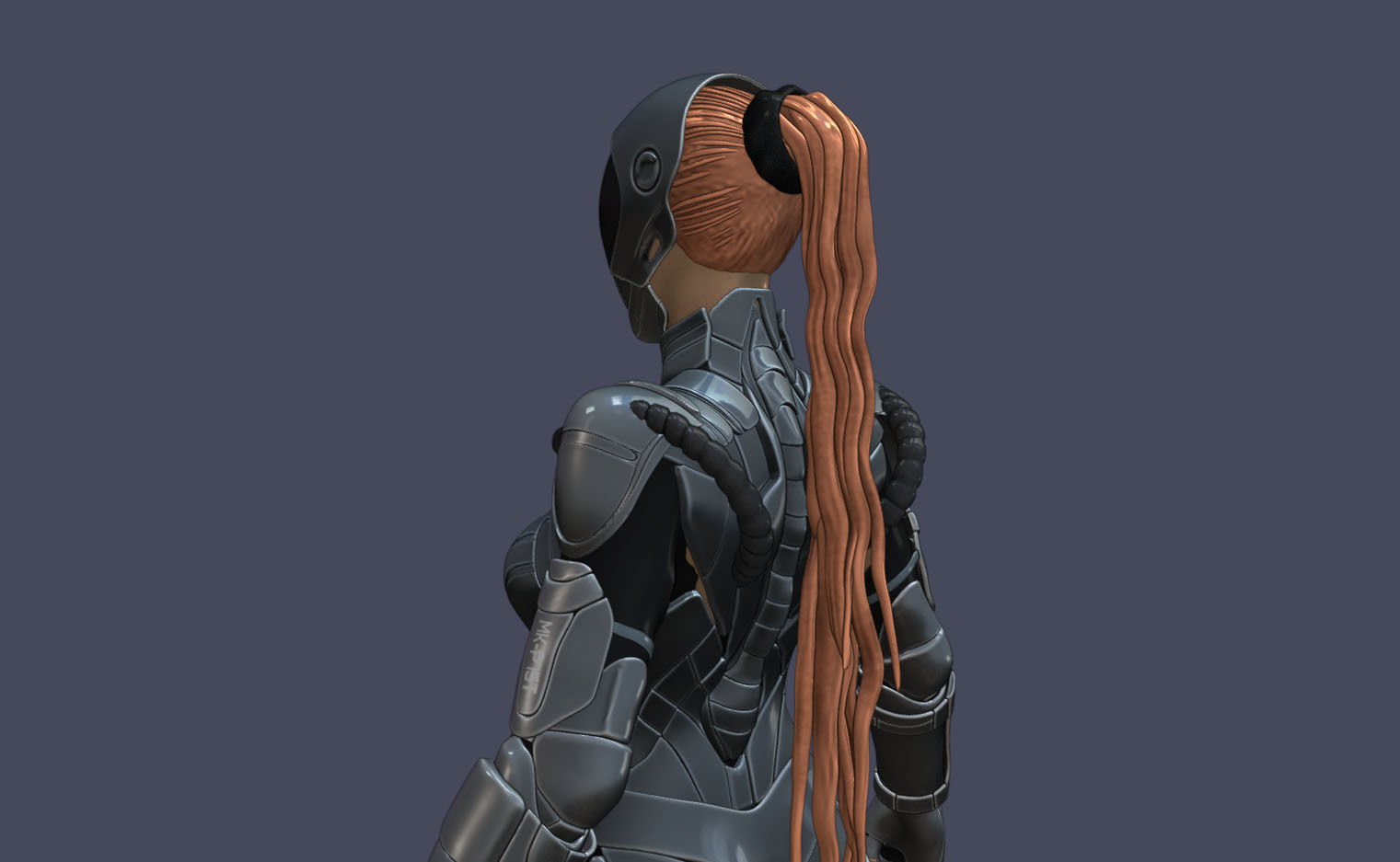 Gril Sci-FI 3D model_13