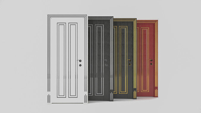 Classic Door 01 3D model