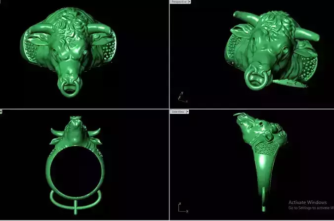bull ring 3D print model