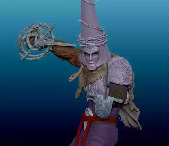 Penitent one with Sarmiento and Centella from Blasphemous 2