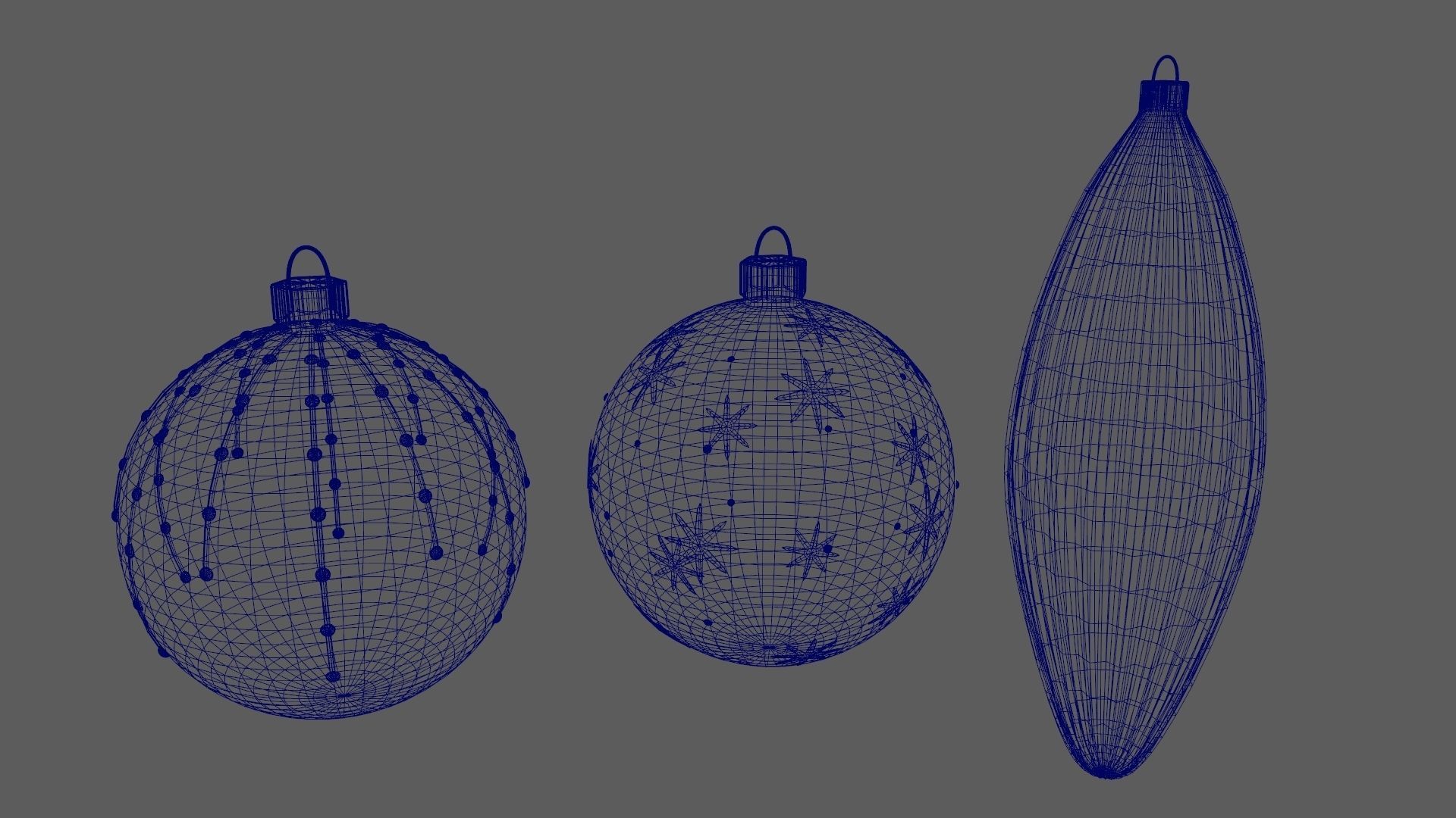 Christmas Tree Ornament Set1 - Green Orange 3D model_13