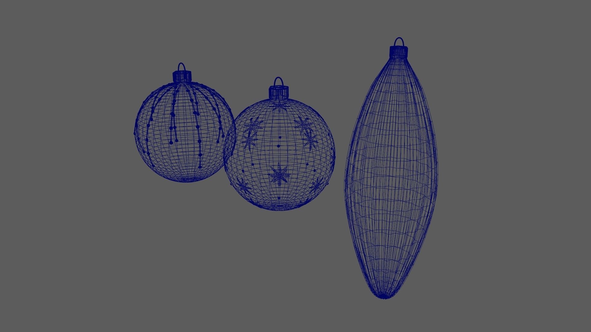 Christmas Tree Ornament Set1 - Green Orange 3D model_14