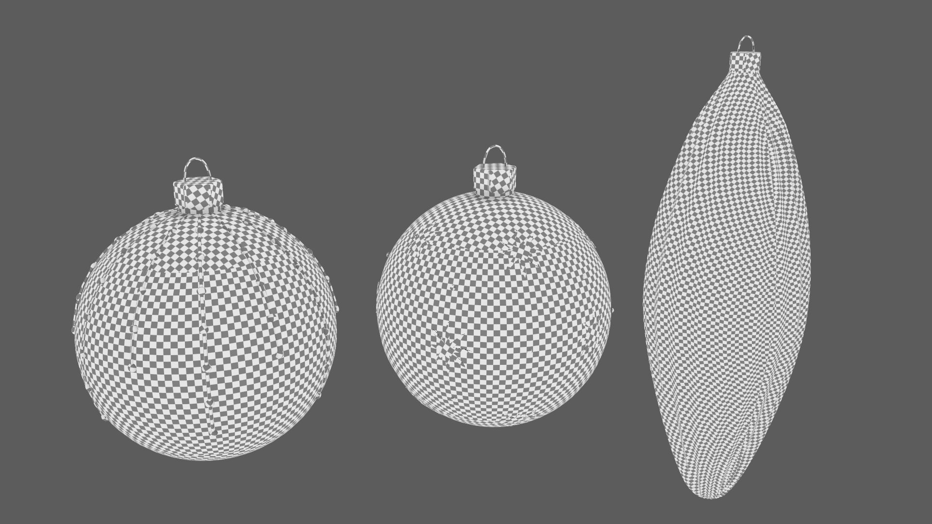 Christmas Tree Ornament Set1 - Green Orange 3D model_9