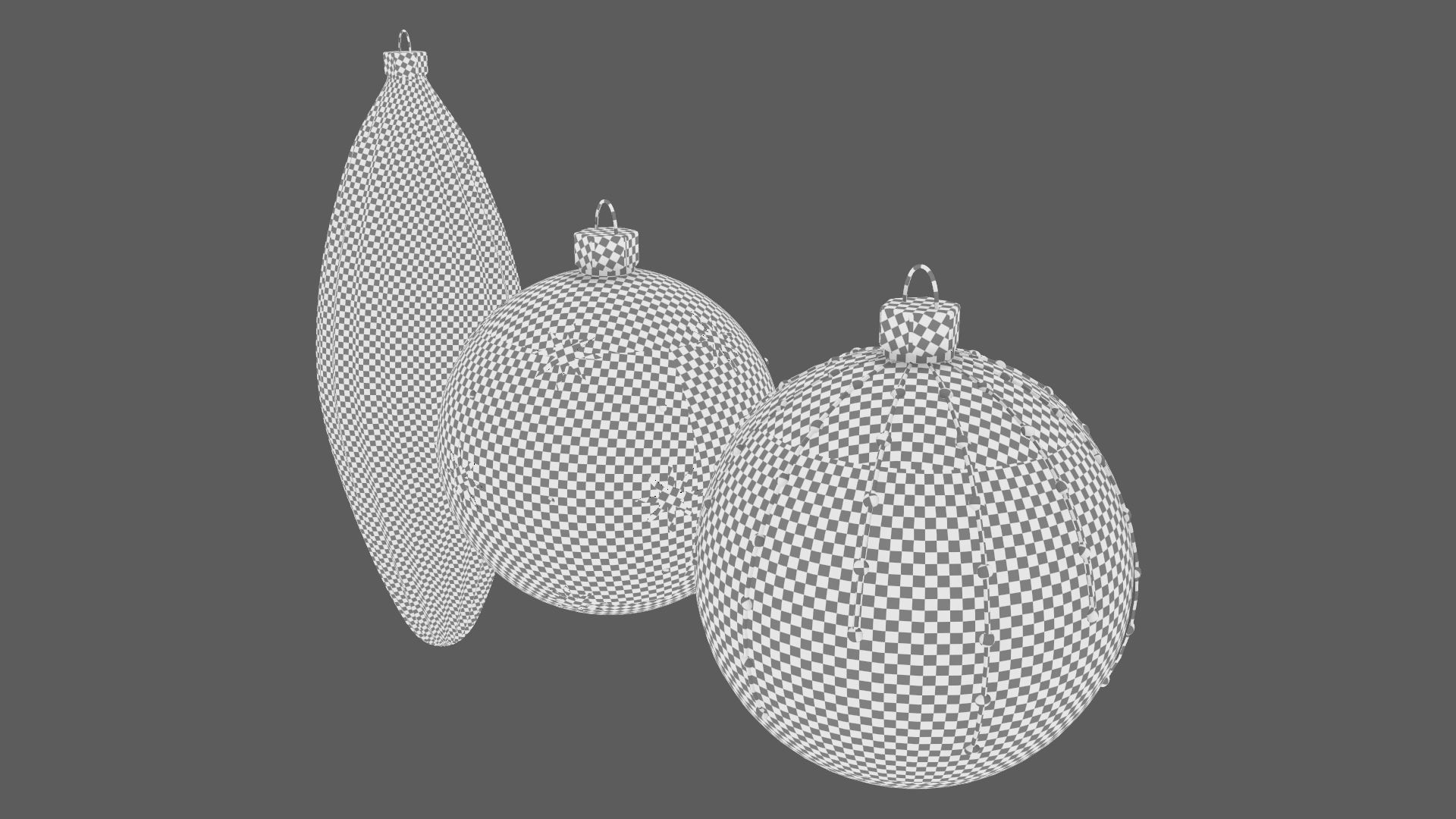 Christmas Tree Ornament Set1 - Green Orange 3D model_12