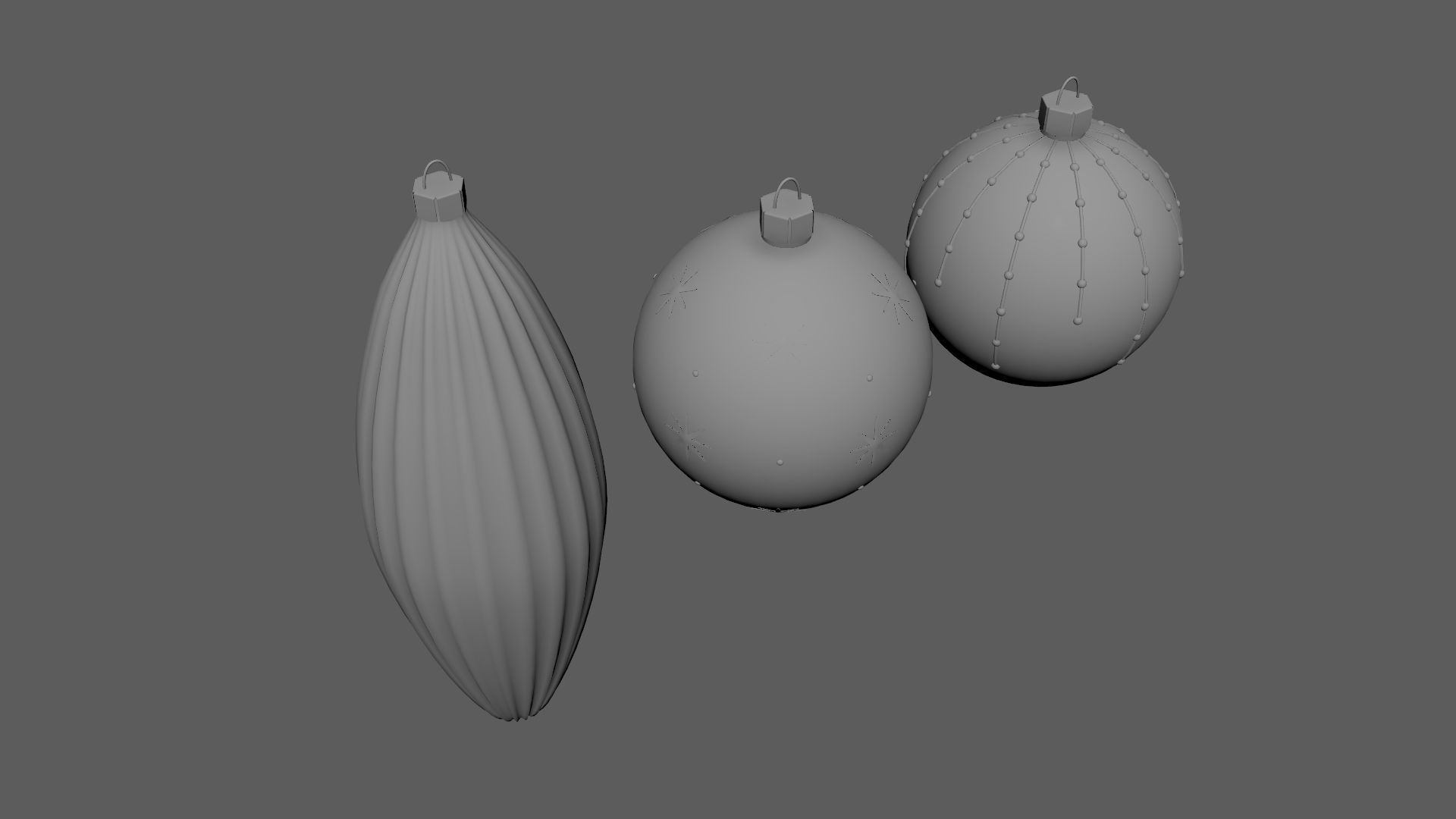 Christmas Tree Ornament Set1 - Green Orange 3D model_7