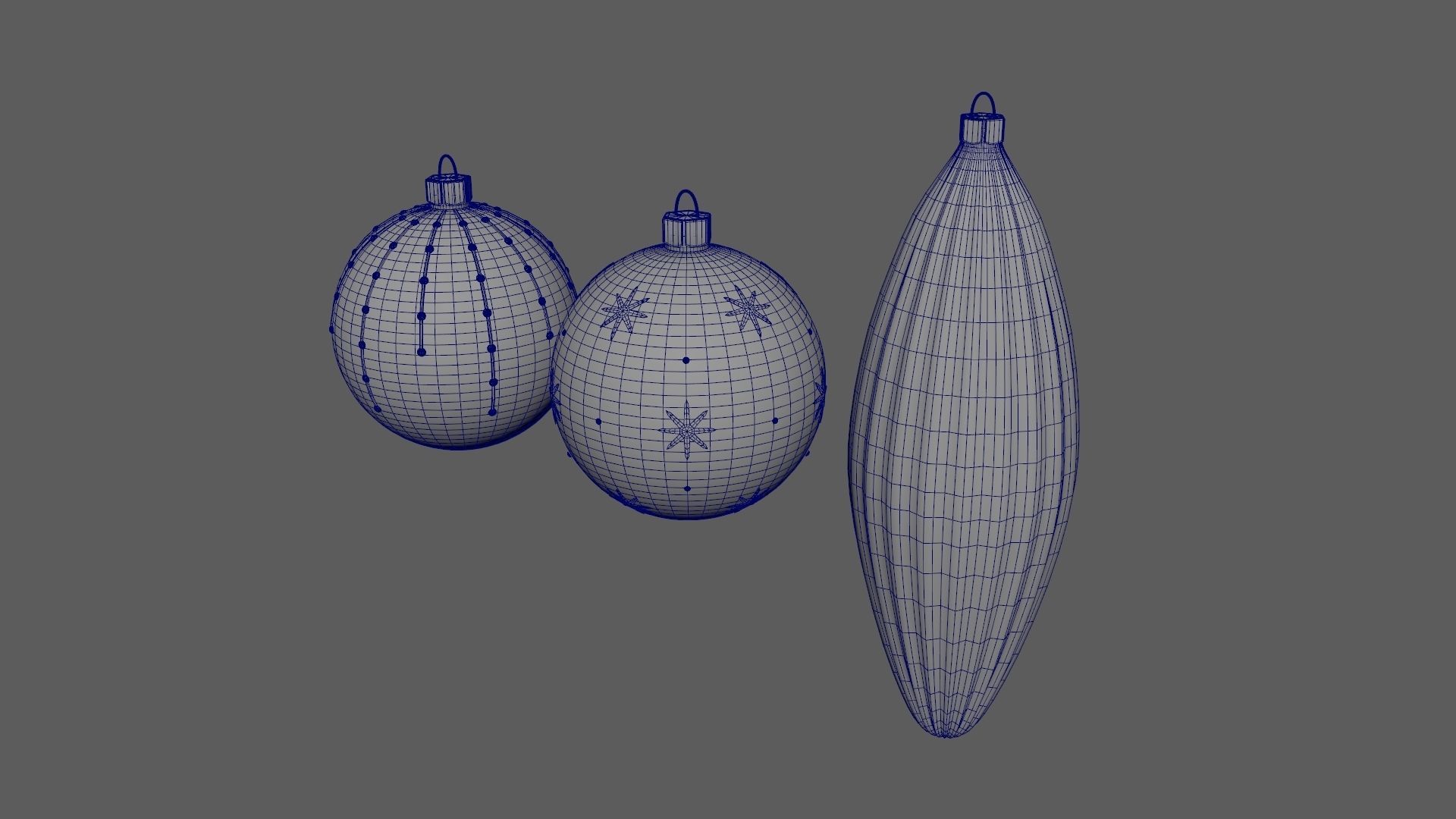 Christmas Tree Ornament Set1 - Green Orange 3D model_18