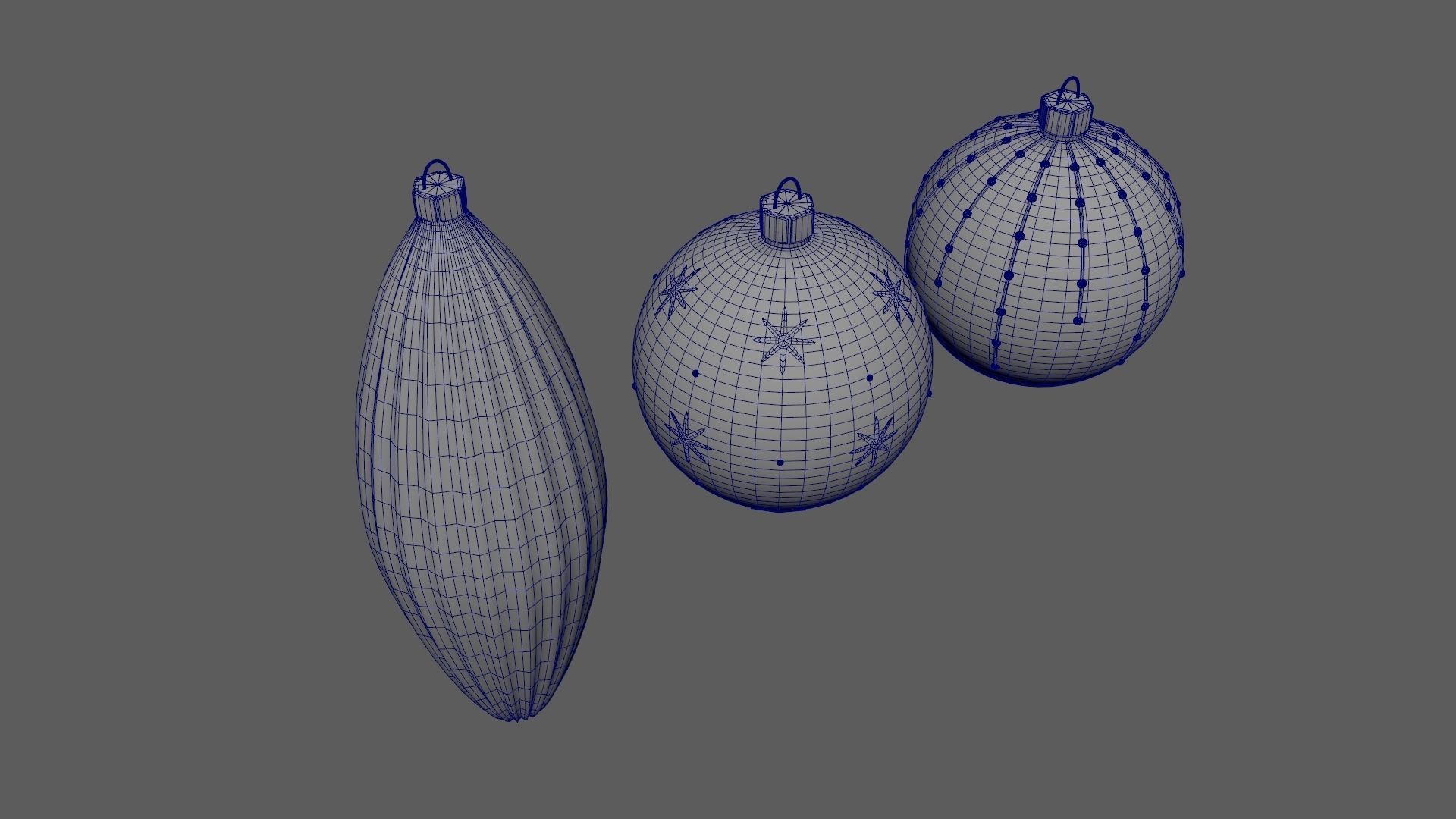 Christmas Tree Ornament Set1 - Green Orange 3D model_19