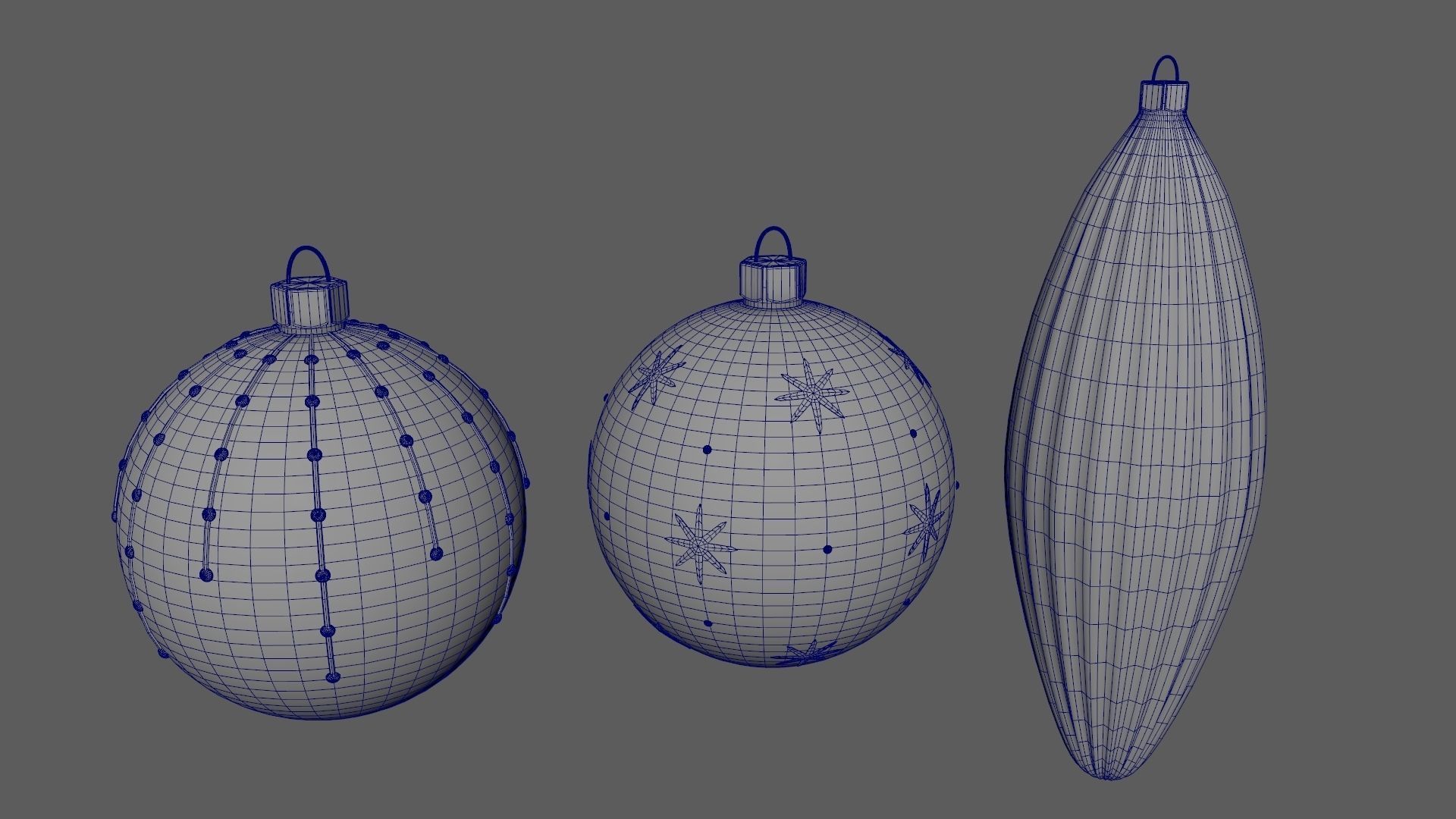 Christmas Tree Ornament Set1 - Green Orange 3D model_17