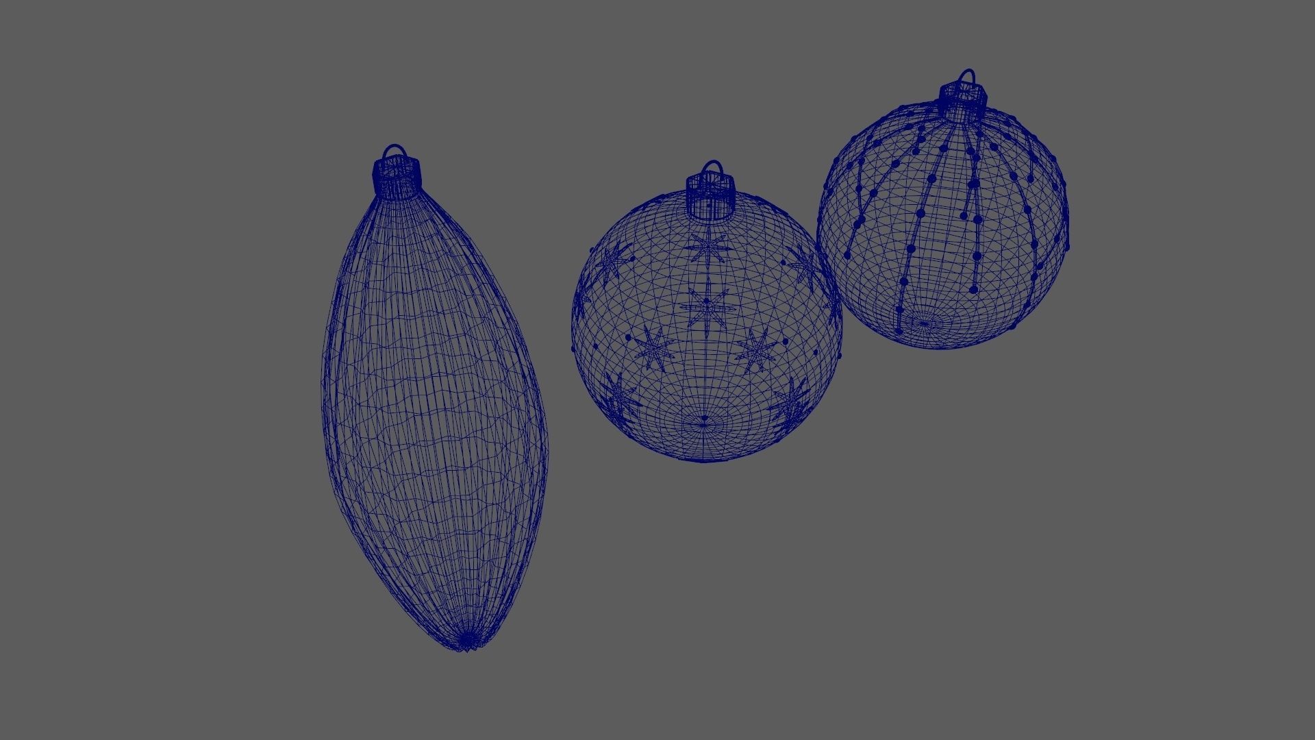 Christmas Tree Ornament Set1 - Green Orange 3D model_15