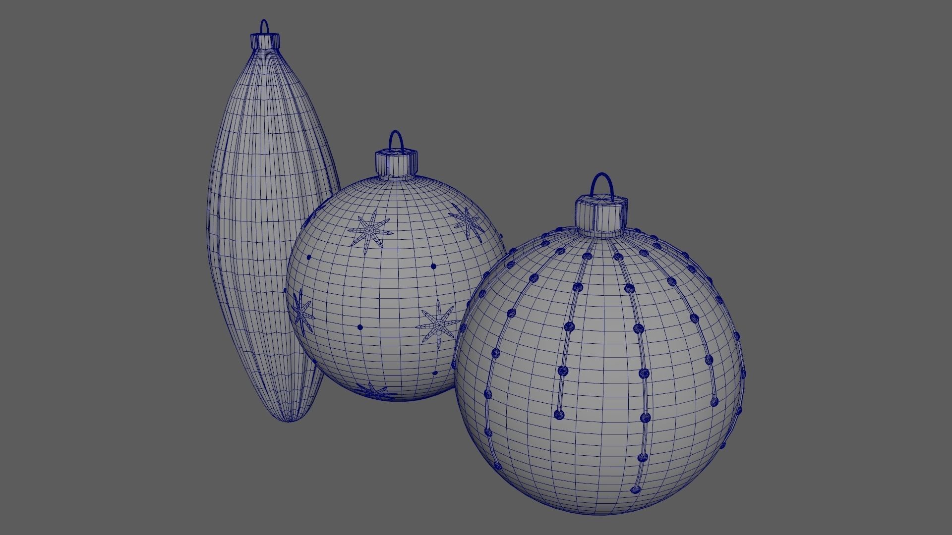 Christmas Tree Ornament Set1 - Green Orange 3D model_20