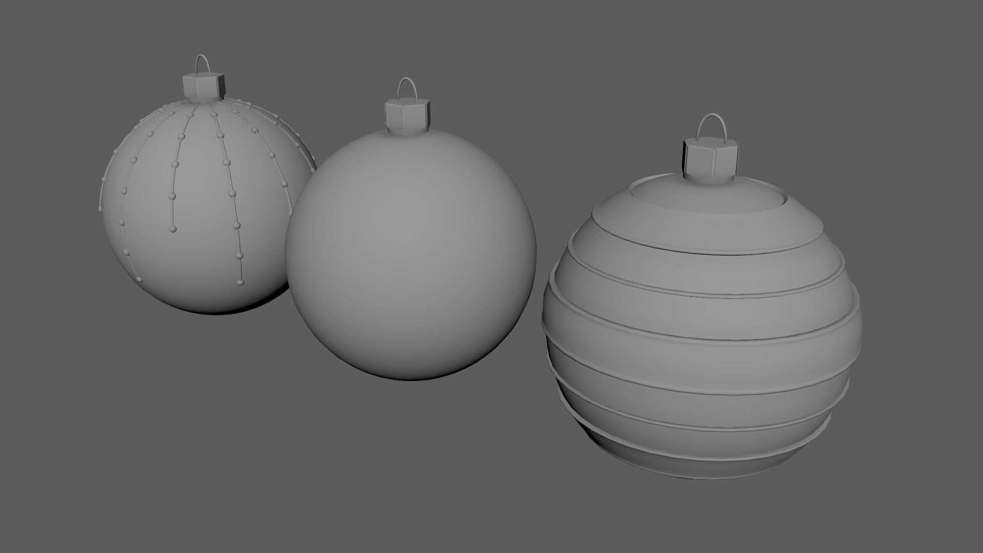 Christmas Tree Ornament Set2 - Green Orange 3D model_6