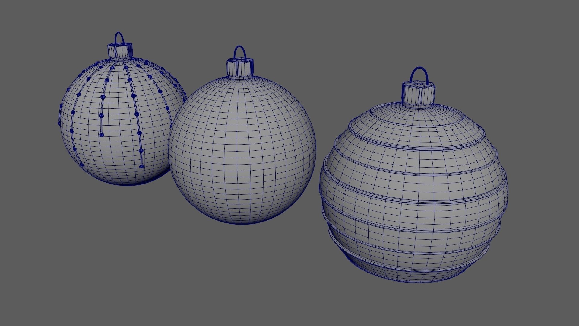 Christmas Tree Ornament Set2 - Green Orange 3D model_18