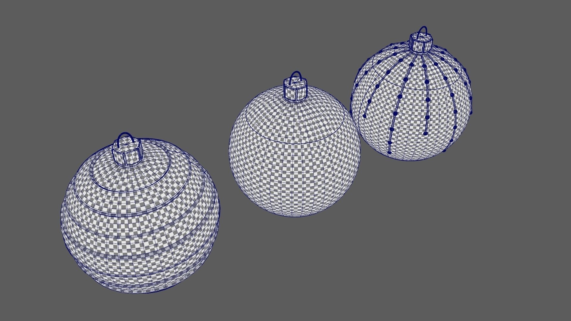 Christmas Tree Ornament Set2 - Green Orange 3D model_11