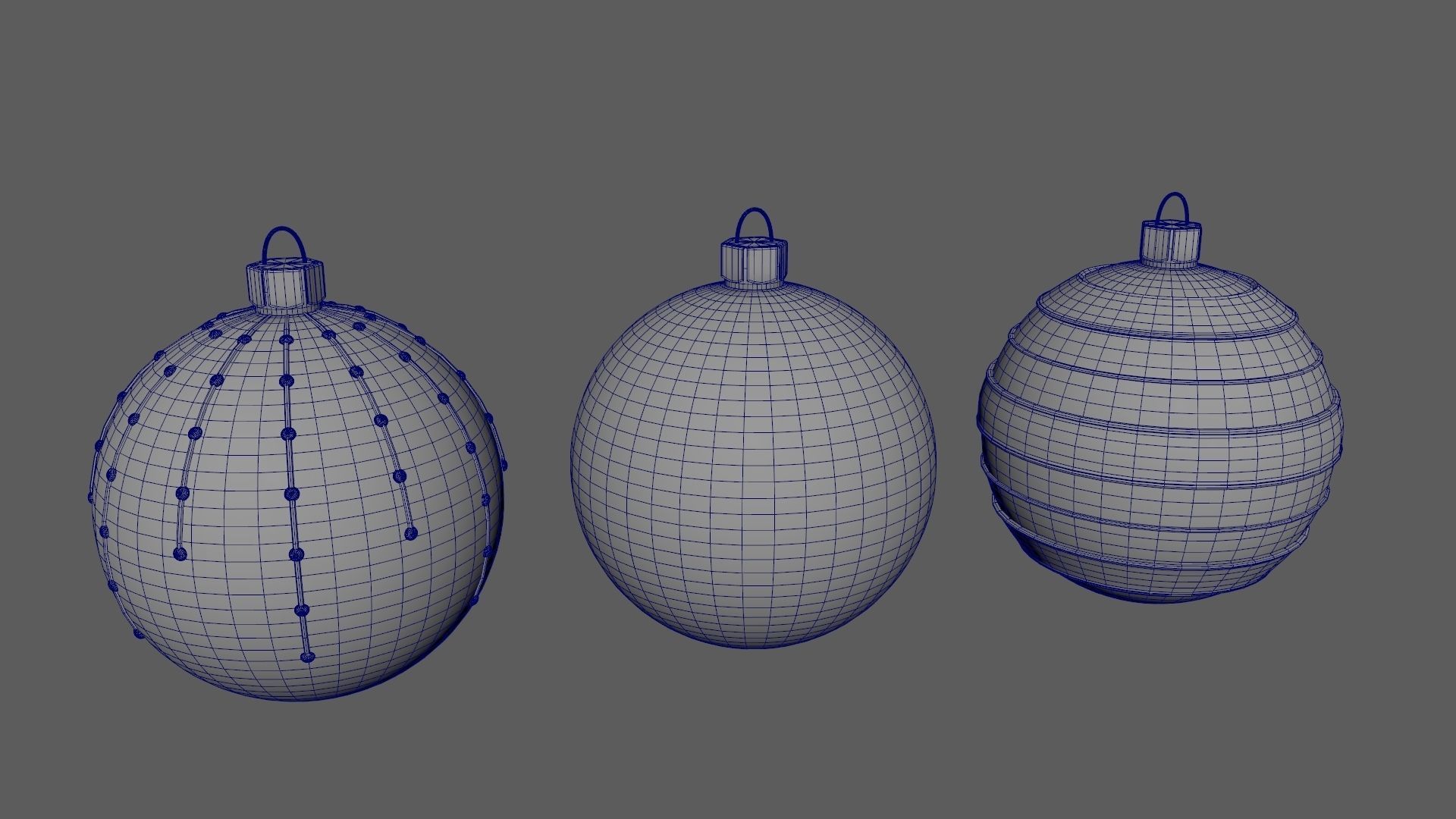 Christmas Tree Ornament Set2 - Green Orange 3D model_17