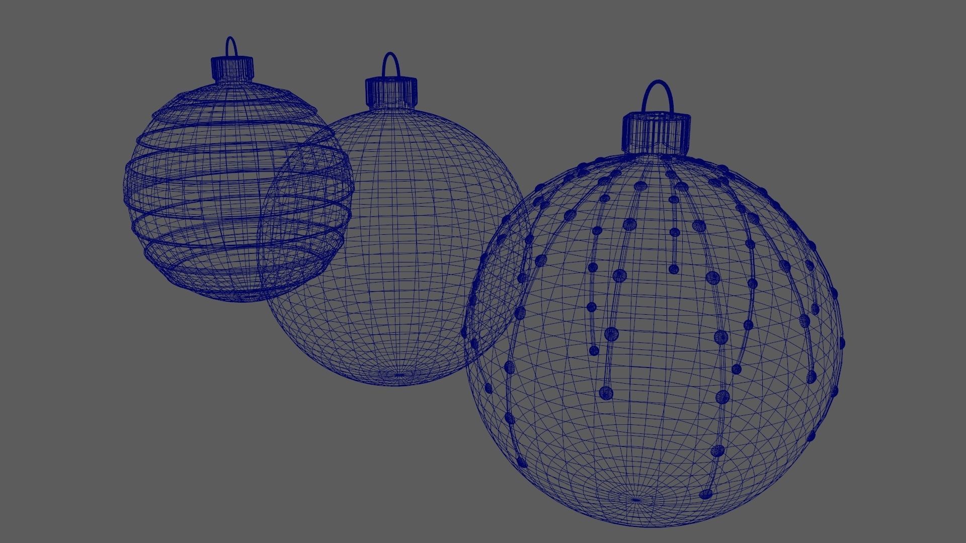 Christmas Tree Ornament Set2 - Green Orange 3D model_16