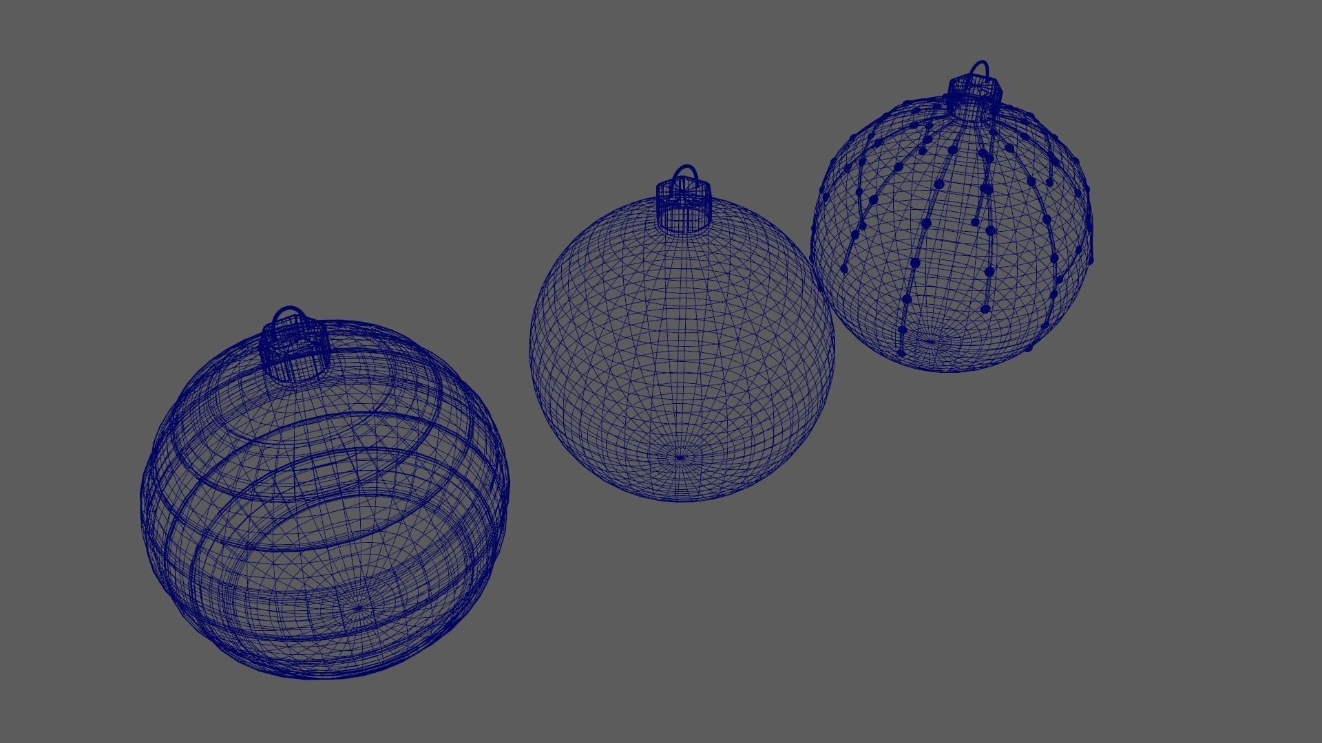 Christmas Tree Ornament Set2 - Green Orange 3D model_15